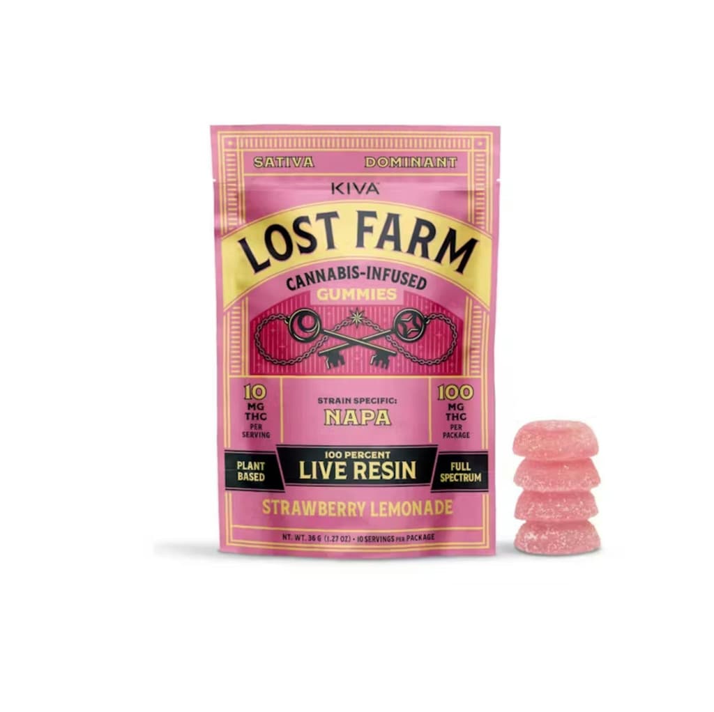 Lost Farm Strawberry Lemonade x Napa 10pk 10mg Live Resin Gummies