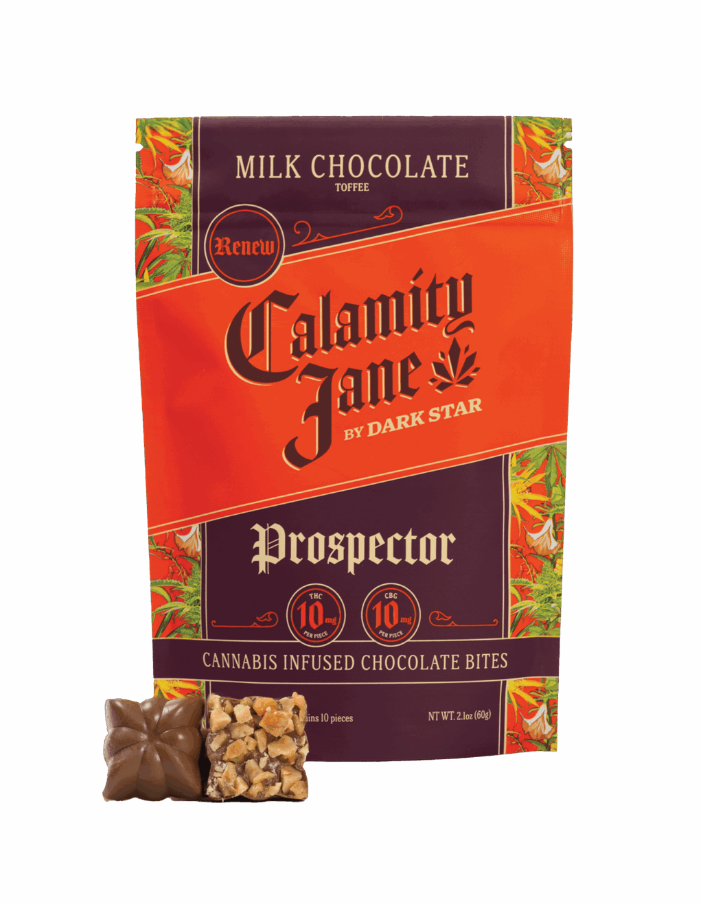 Dark Star Calamity Jane Prospector 10pk 10mg Milk Chocolate with