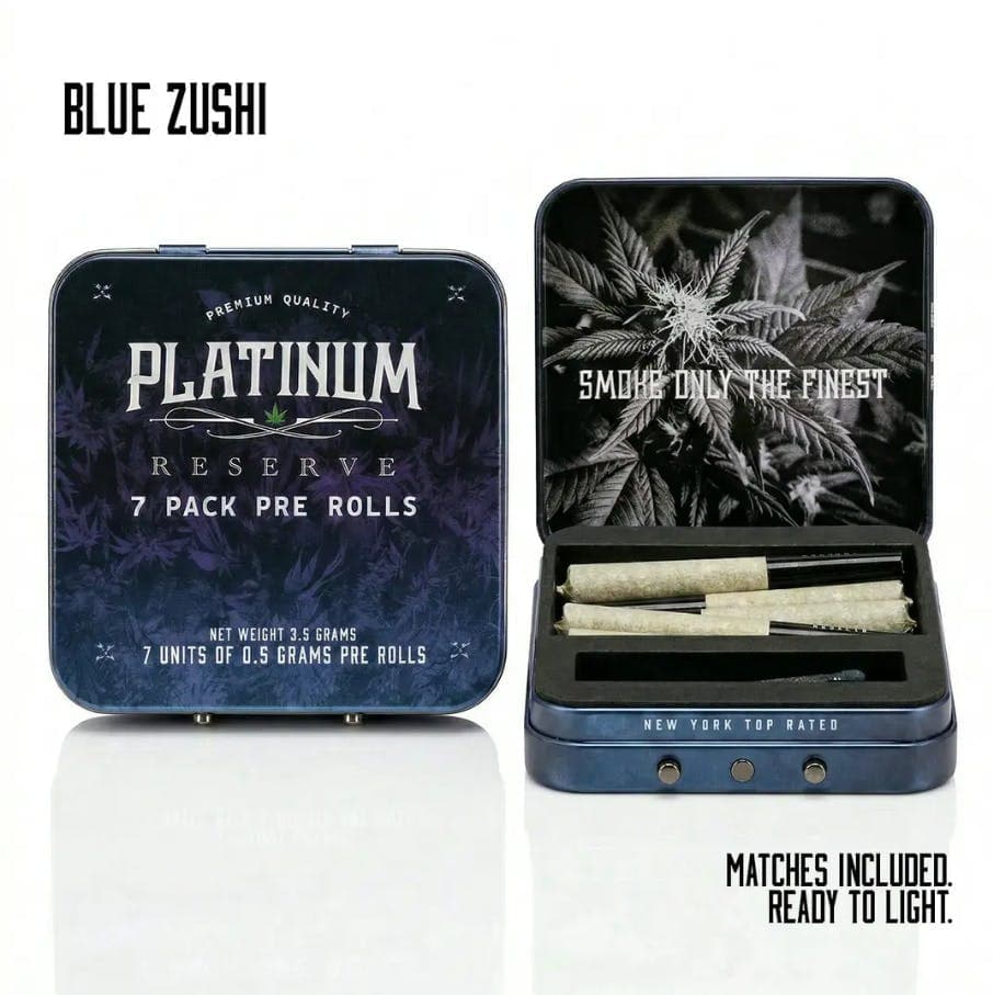 千年霊薬　foil Platinum Reserve Blue Zushi 7pk Prerolls - The Flowery NY