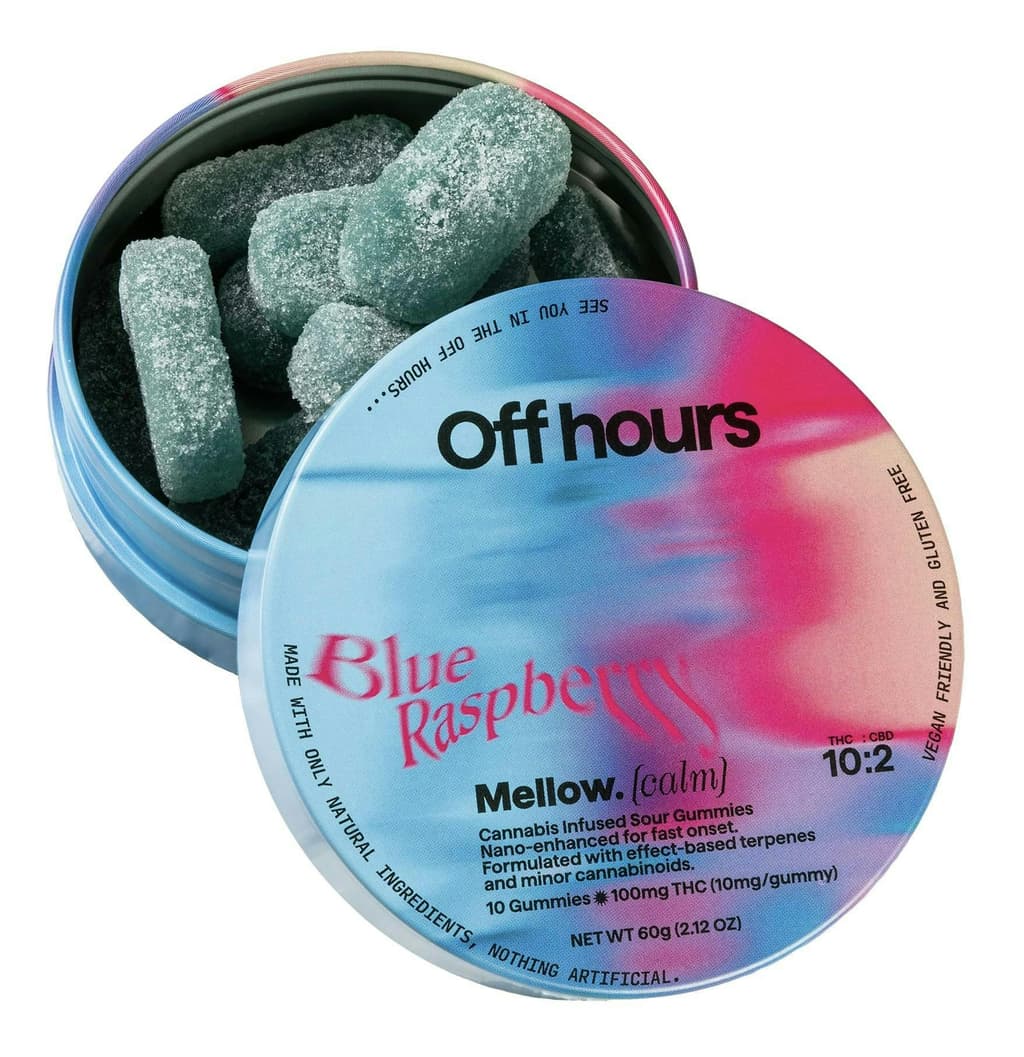 Off Hours Mellow Blue Raspberry 10pk 10mg Gummies - The Flowery NY
