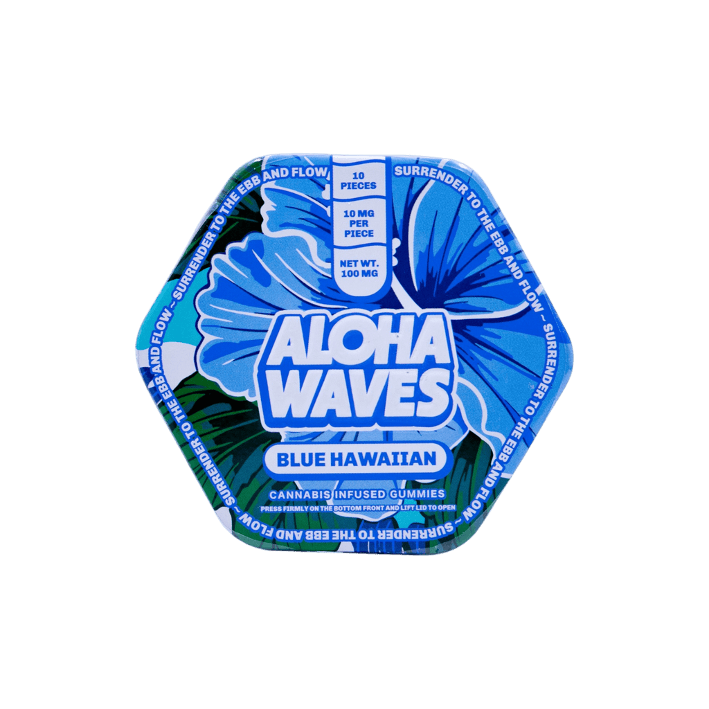 Aloha Waves Blue Hawaiian 10pk 10mg Gummies - The Flowery NY