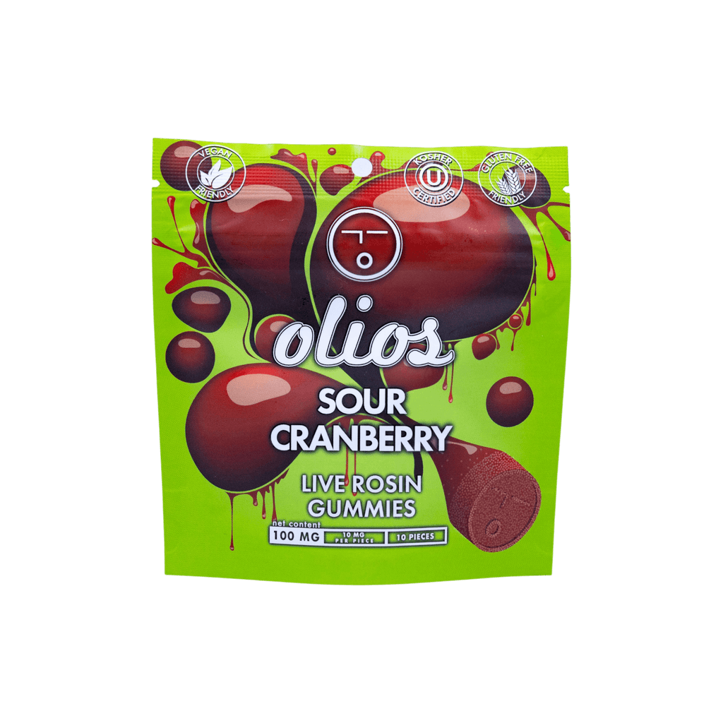 Sour Cranberry 10pk 10mg Live Rosin Gummies - The Flowery NY