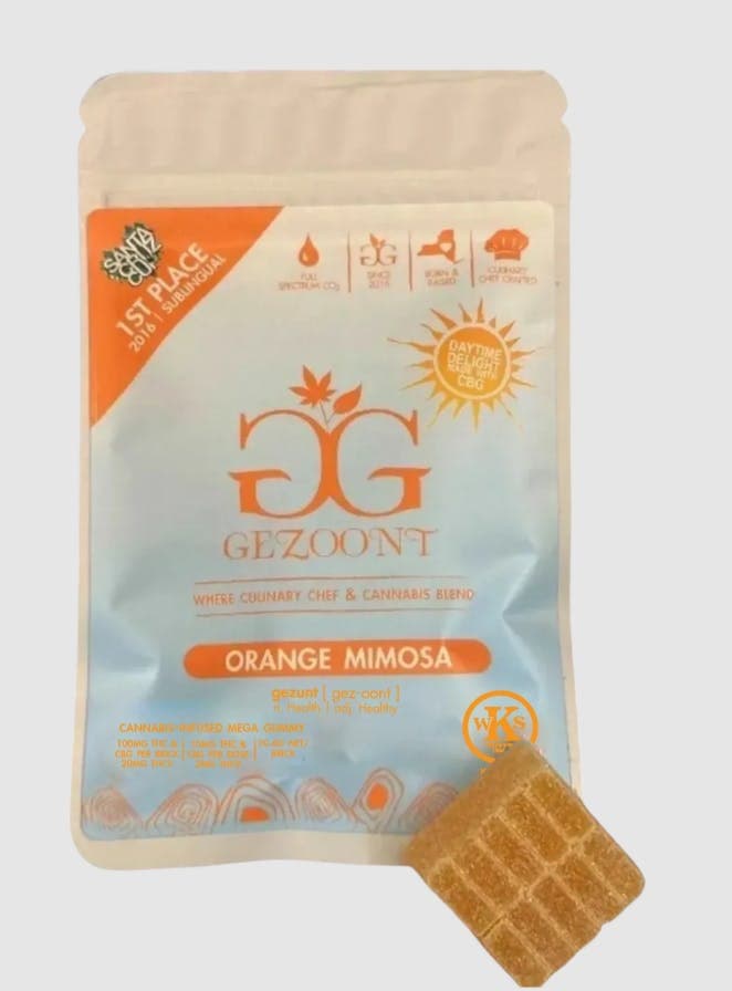 Gezoont Goodies Orange Mimosa 100mg Mega Daytime Brick (THC:THCV
