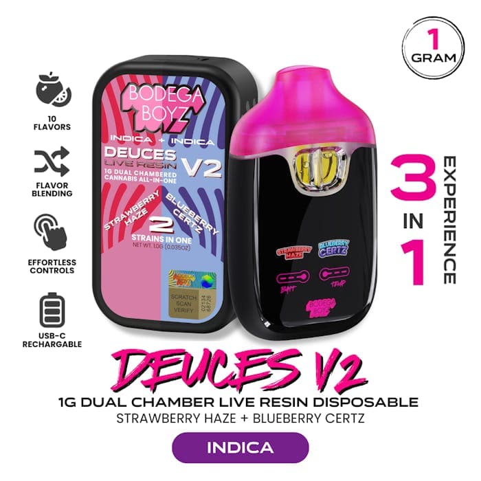 Deuces V2 | Strawberry Haze x Blueberry Certz | Dual Chamber - The