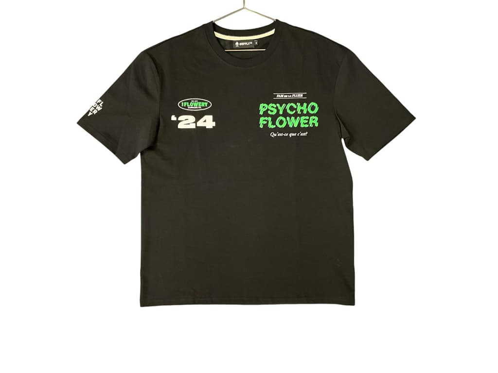 The Flowery Black Pyscho Flower T Shirt - The Flowery NY