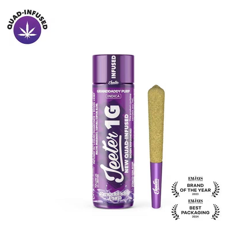 CRDP×DGNリキッド 1ml Grand Daddy Purple XL Granddaddy Purp Infused Preroll - The Flowery NY