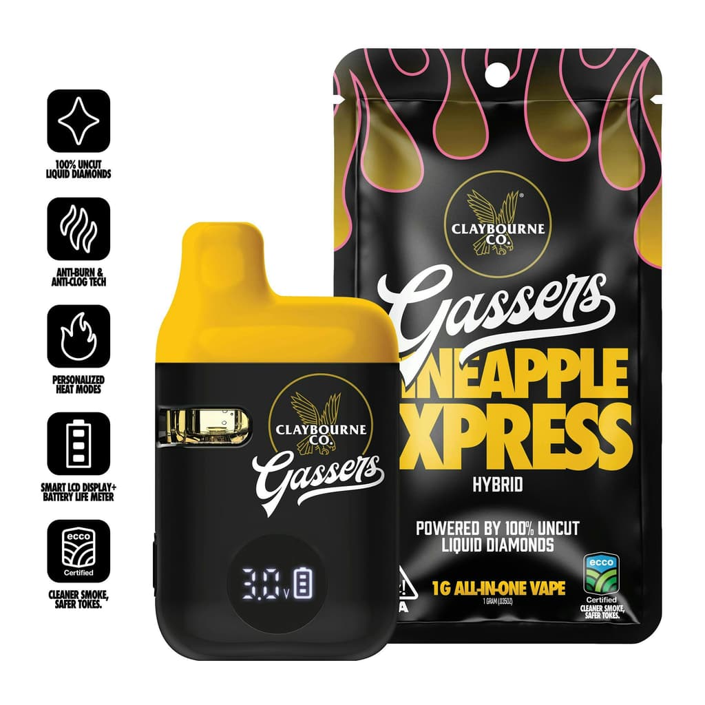 Claybourne Co Gassers Vape AIO Pineapple Express - The Flowery NY