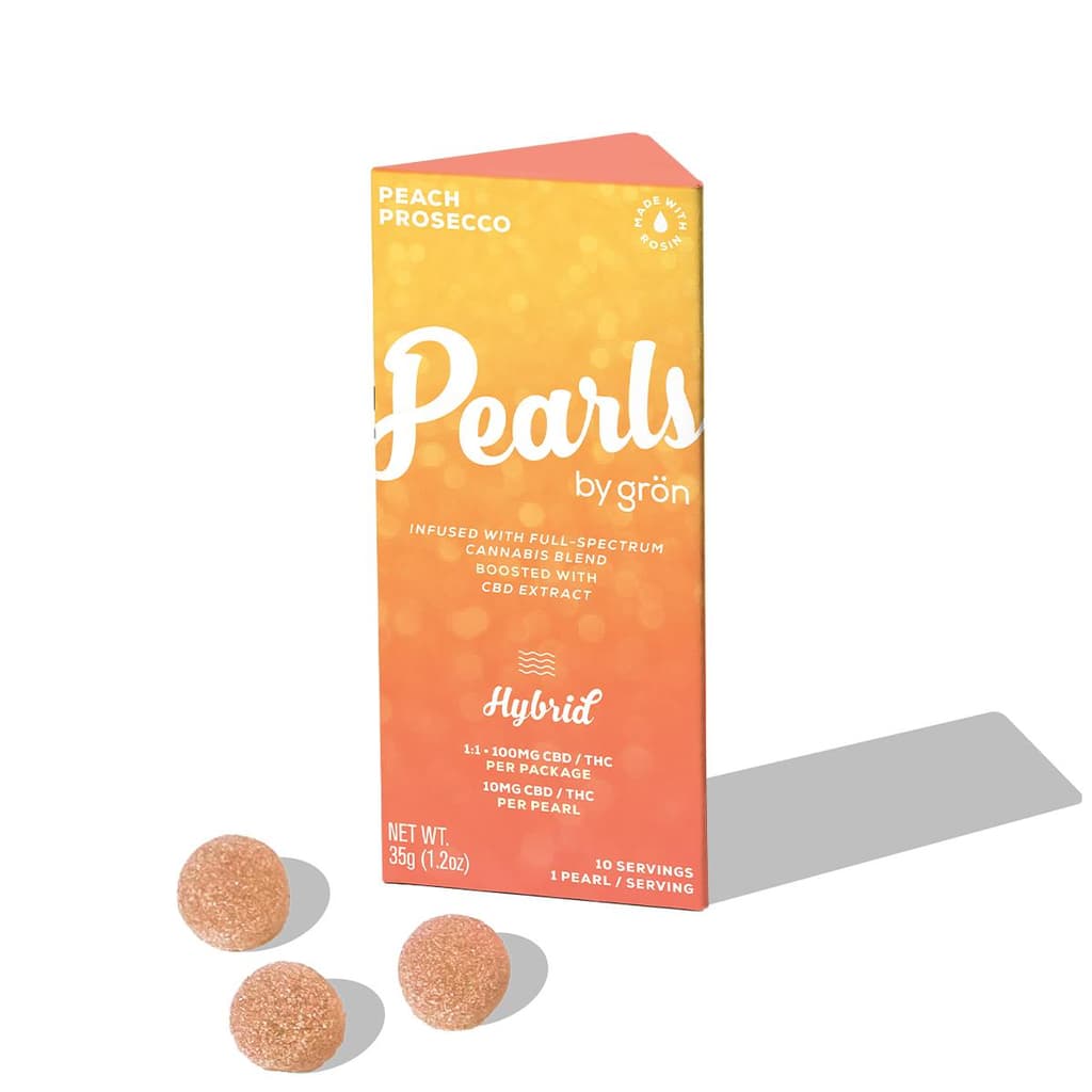 1:1 Peach Prosecco Pearls - CBD/THC - Hybrid - The Flowery NY