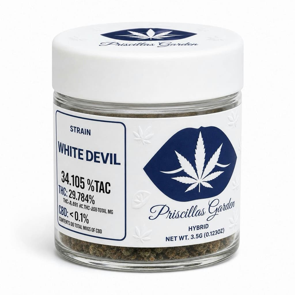 Priscilla's Garden White Devil 3.5g - The Flowery NY