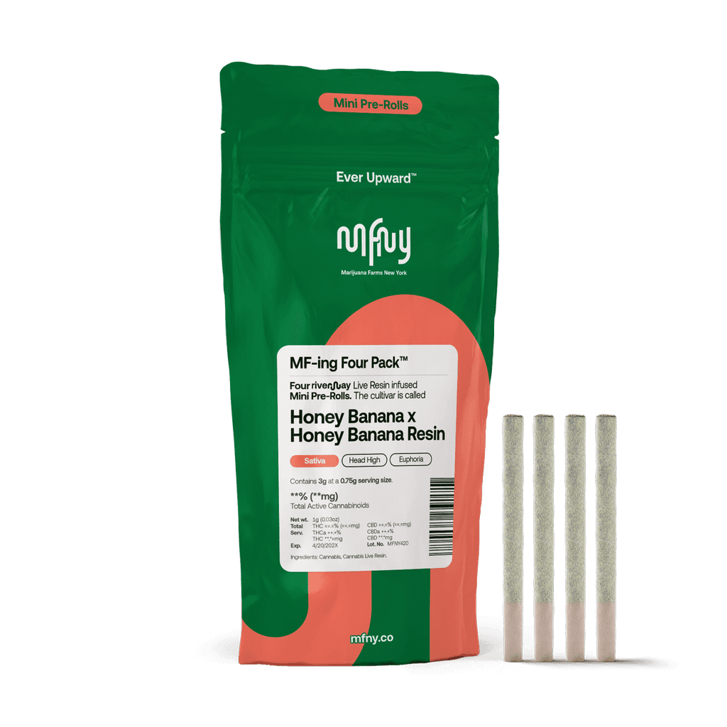 Honey Banana x Honey Banana 4pk 0.75g Live Resin Infused Prerolls