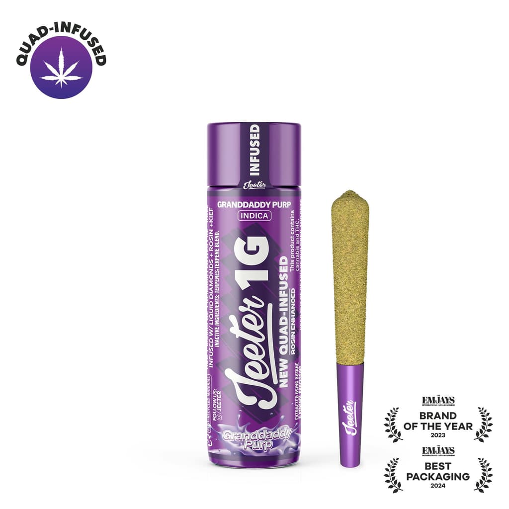 Granddaddy Purp Quad-Infused Jeeter Joint | 1g - The Flowery NY