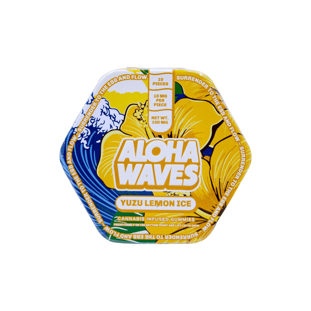 Aloha Waves Yuzu Lemon Ice 10pk 10mg Gummies - The Flowery NY