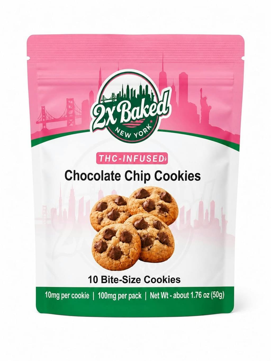 2x Baked Chocolate Chip Cookies - The Flowery NY