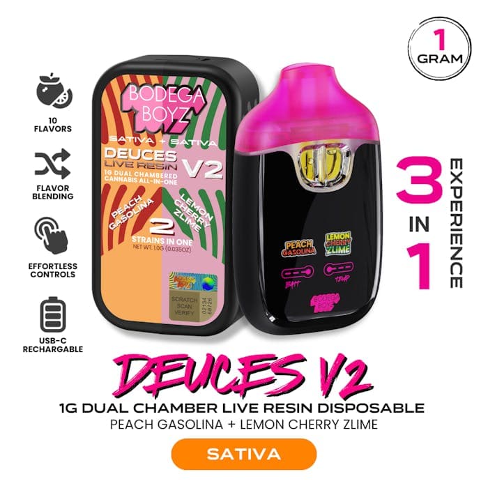 Deuces V2 | Peach Gasolina x Lemon Cherry Zlime | Dual Chamber