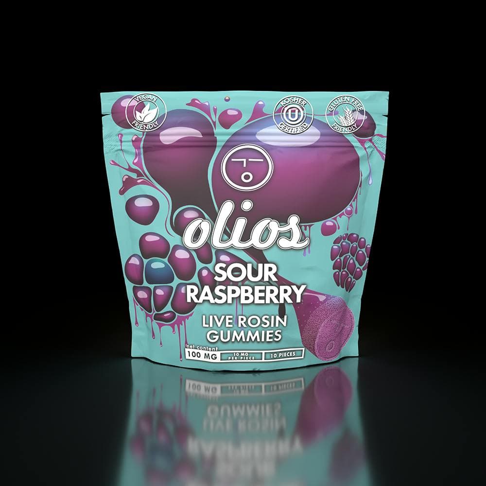 Sour Raspberry 10pk 10mg Live Rosin Gummies - The Flowery NY