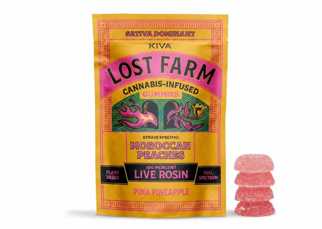 Lost Farm Pink Pineapple x Morocacan Peaches 10pk 10mg Live Rosin